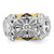 14KT Two-tone Men's Polished and Textured with Black Enamel and AA Quality Diamond Masonic Ring