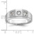 14KT White Gold IBGoodman Men's Polished and Satin 3/8 carat Diamond Complete Ring