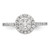 14KT White Gold Complete Diamond Cluster Engagement Ring