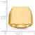 14KT 15.0x17.0.0mm Closed Back Mens Signet Ring