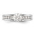 14KT White Gold Princess Diamond Semi-mount Engagement Ring