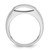 IBGoodman 14KT White Gold Men's Polished 3/8 Carat AA Quality Diamond Rectangle Ring