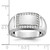 IBGoodman 14KT White Gold Men's Polished 3/8 Carat AA Quality Diamond Rectangle Ring