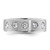 14KT White Gold IBGoodman Men's Polished and Satin 1/2 carat Diamond Complete Ring