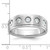 14KT White Gold IBGoodman Men's Polished and Satin 1/2 carat Diamond Complete Ring