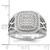 14KT White Gold Lab Grown VS/SI FGH Dia Side Design Men's Ring