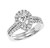 14KTW SI2-I1 (H/I) Halo Wedding Set with 3/8 ct Pear Center = 3/4 cttw