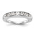 14KT White Gold 7-Stone 1 carat Graduated Round Diamond Complete Channel Band