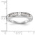 14KT White Gold 7-Stone 1 carat Graduated Round Diamond Complete Channel Band