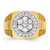 IBGoodman 10KT Two-tone Men's Polished Satin and Textured 1 Carat A Quality Diamond Ring