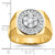 IBGoodman 10KT Two-tone Men's Polished Satin and Textured 1 Carat A Quality Diamond Ring