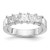 14KT White Gold 5-Stone Shared Prong 1.25 carat Princess Complete Diamond Band