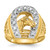 14KT Two-tone IBGoodman Men's Horse and Horseshoe 1/2 carat Diamond Complete Ring
