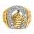 14KT Two-tone IBGoodman Men's Horse and Horseshoe 1/2 carat Diamond Complete Ring