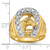 14KT Two-tone IBGoodman Men's Horse and Horseshoe 1/2 carat Diamond Complete Ring