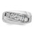 IBGoodman 14KT White Gold Men's Polished and Satin 5-Stone 1 Carat AA Quality Diamond Ring