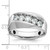 IBGoodman 14KT White Gold Men's Polished and Satin 5-Stone 1 Carat AA Quality Diamond Ring