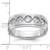 14KT White Gold IBGoodman Men's Polished and Satin 1 carat Diamond Complete Ring