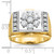 IBGoodman 14KT Two-tone Men's Polished and Satin 1 Carat AA Quality Diamond Cluster Ring