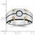 14KT Two-tone IBGoodman Men's Polished and Satin 1/2 carat Diamond Complete Ring