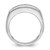 IBGoodman 14KT White Gold Men's Polished and Satin 3-Row 1 1/4 Carat AA Quality Diamond Ring