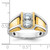 14KT Two-tone IBGoodman Men's 3/4 carat Diamond Complete Ring