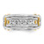 IBGoodman 14KT Two-tone Men's Polished and Cut-Out 5-Stone 1 Carat AA Quality Square Diamond Ring