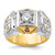 IBGoodman 14KT Two-tone Men's Polished and Textured with Multi-color Enamel and Diamond Masonic Shriner's Ring
