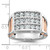 IBGoodman 14KT White and Rose Gold Men's Polished and Cut-Out 3-Row 1 1/5 Carat AA Quality Diamond Ring