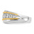 IBGoodman 14KT Two-tone Men's Polished and Grooved 7-Stone 1 1/2 Carat AA Quality Diamond Ring