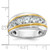 IBGoodman 14KT Two-tone Men's Polished and Grooved 7-Stone 1 1/2 Carat AA Quality Diamond Ring