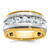 IBGoodman 14KT with White Rhodium Men's Polished Satin and Grooved 7-Stone 1 1/5 Carat AA Quality Diamond Ring
