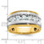 IBGoodman 14KT with White Rhodium Men's Polished Satin and Grooved 7-Stone 1 1/5 Carat AA Quality Diamond Ring