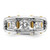 IBGoodman 14KT Two-tone Men's Polished 3-Stone 1 Carat AA Quality Diamond Ring