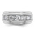 IBGoodman 10KT White Gold Men's Polished and Grooved 2 Carat A Quality Diamond Ring