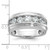 IBGoodman 10KT White Gold Men's Polished and Grooved 2 Carat A Quality Diamond Ring