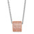 Brilliant Embers Sterling Silver Rose Gold-plated Pink Cubic Zirconia with  2in ext Necklace