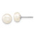 Sterling Silver Rhodium-plated FWC Pearl Necklace/Stud Earring Set