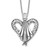 Sentimental Expressions Sterling Silver Rhodium-plated Cubic Zirconia Antiqued Angel of Friendship 18in Necklace