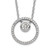 Sterling Silver RH-plated Cubic Zirconia Circle with 1in. Ext. Necklace