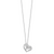 Sentimental Expressions Sterling Silver Rhodium-plated Cubic Zirconia A Mothers Journey 18in Heart Necklace