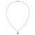 Cheryl M Sterling Silver Rhodium-plated Polished Vibrant Cubic Zirconia Teardrop Necklace