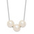 Sterling Silver Rhodium-plated 8-9mm White Near-round FWC Pearl Necklace