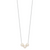 Sterling Silver Rhodium-plated 8-9mm White Near-round FWC Pearl Necklace