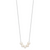 Sterling Silver Rhodium-plated 7-8mm White Near-round FWC Pearl Necklace