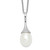 Sterling Silver Rhod-plat 8-9mm White FWC Pearl Necklace