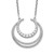 Sterling Silver Rhodium-plated Cubic Zirconia Fancy with 2in ext Necklace