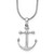 White Ice Sterling Silver Rhodium-plated 18 Inch Diamond Anchor Necklace with 2 Inch Extender
