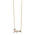 Prizma Sterling Silver Gold-tone 14K Flash Gold-plated 16 inch Colorful Cubic Zirconia LOVE Necklace with 2 inch Extender