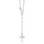 Sterling Silver Polished Rosary 18 inch Necklace